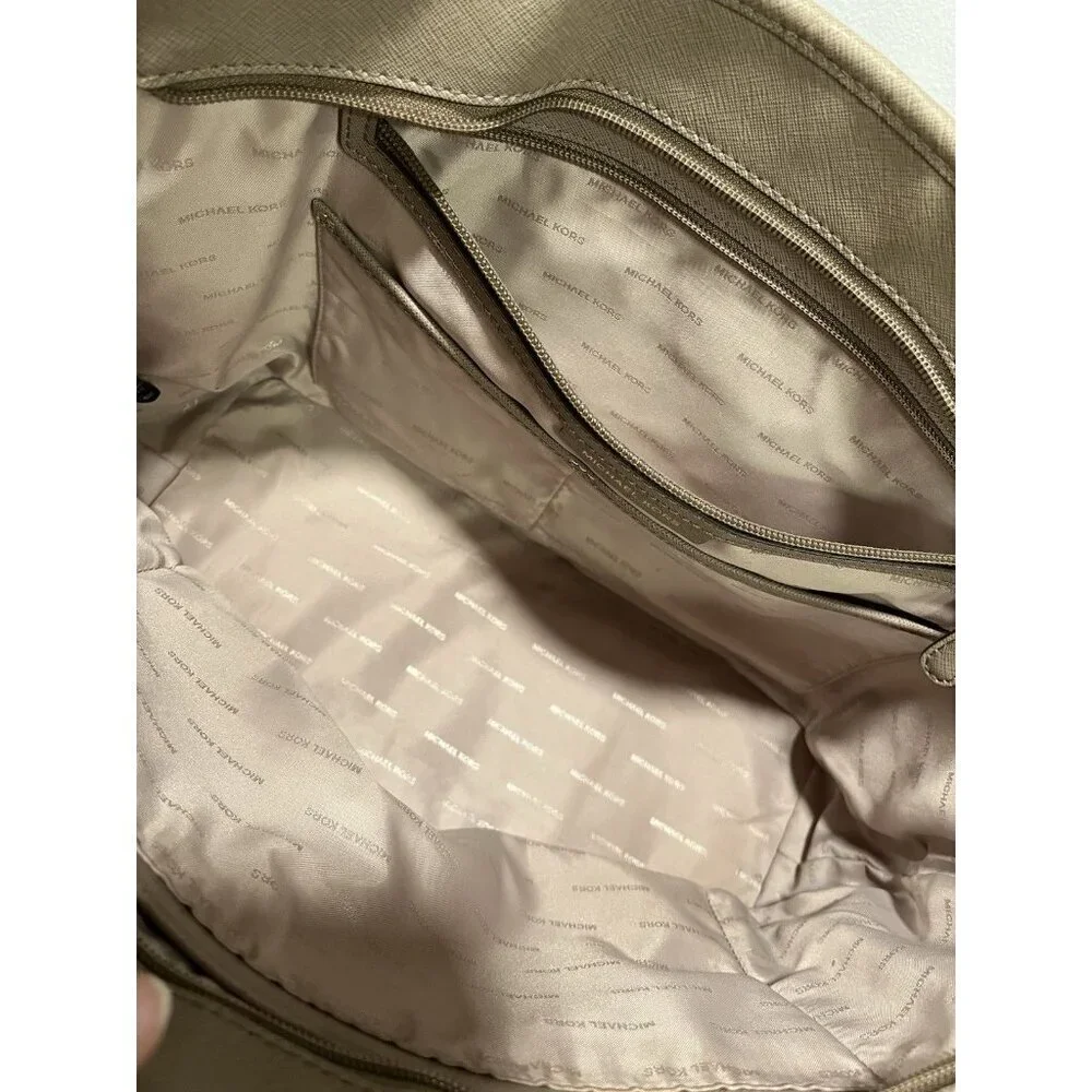 Michael Kors Jet Set Tote Shoulder Bag Brown/Tan Excellent Condition